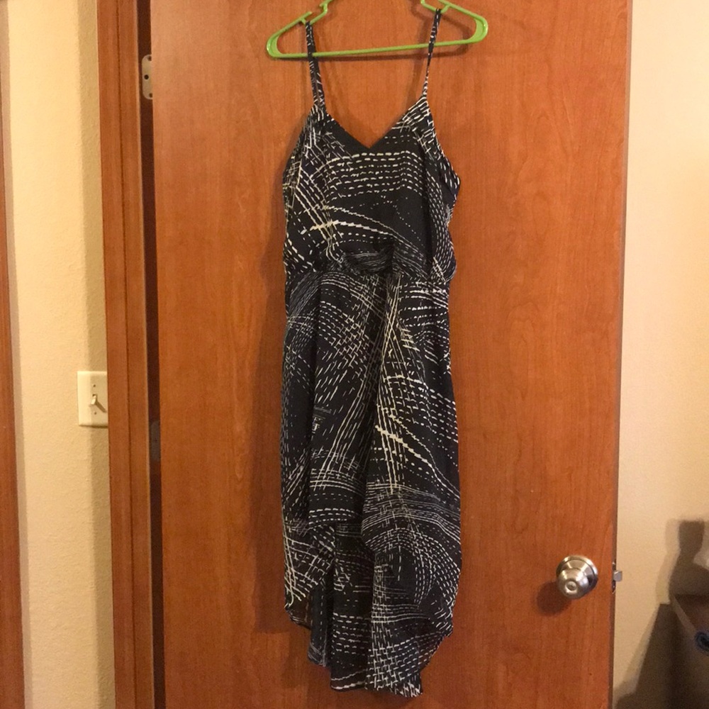 Express strapless high-low dress